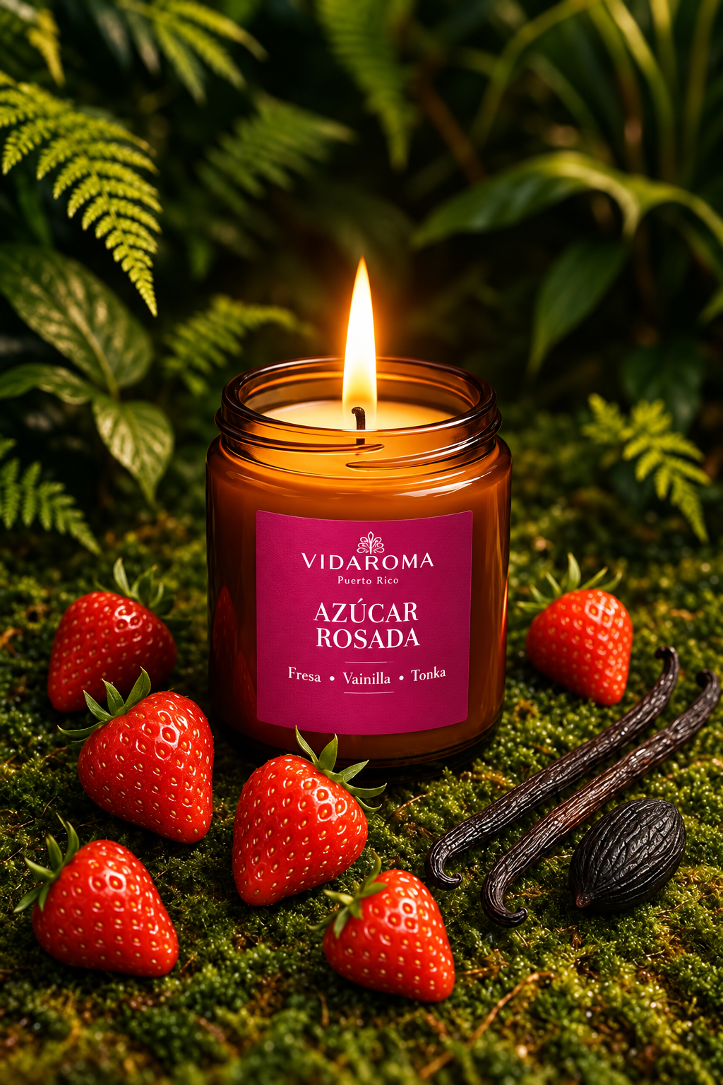 Vela Azúcar Rosada de Vidaroma