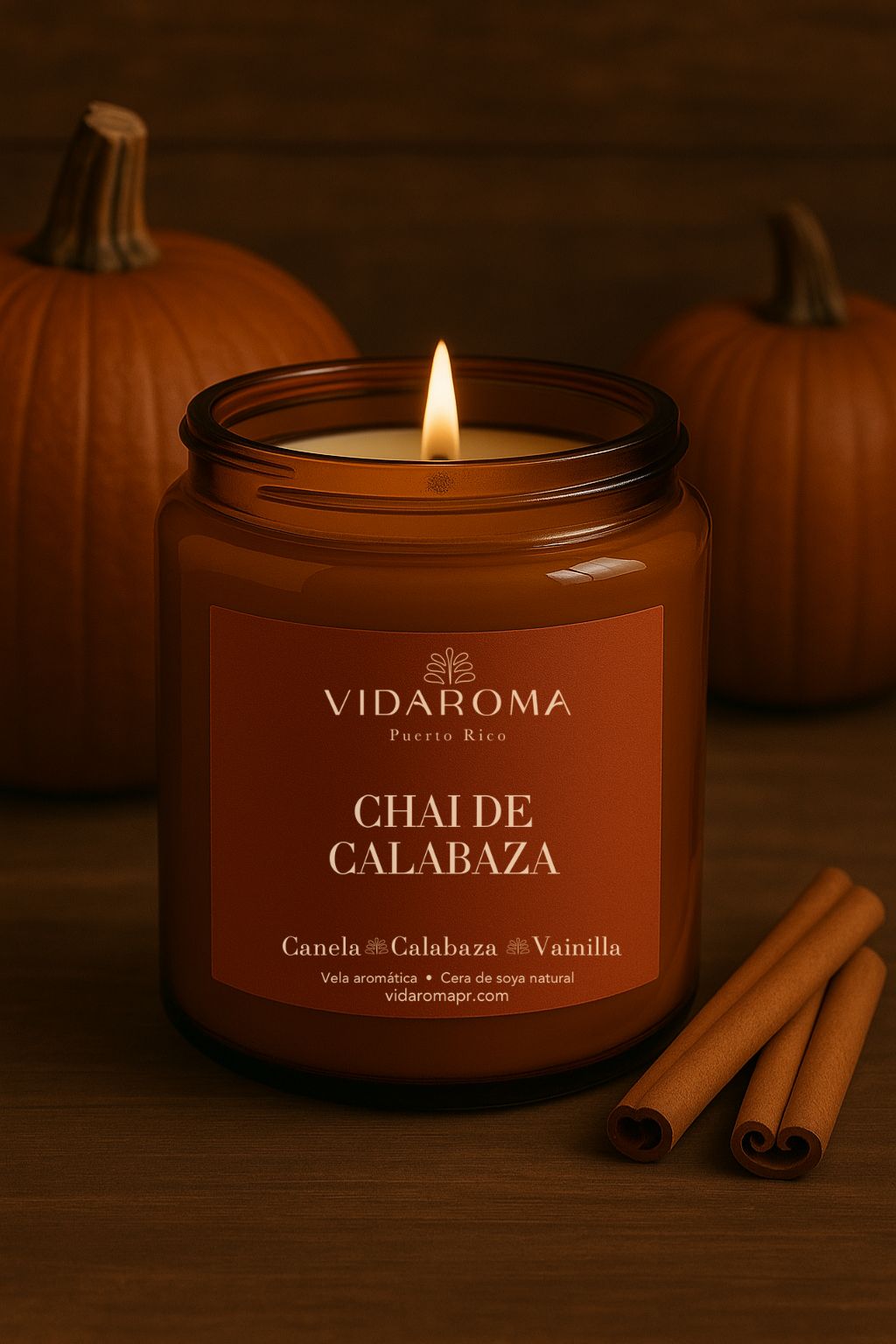 Vela Chai de calabaza