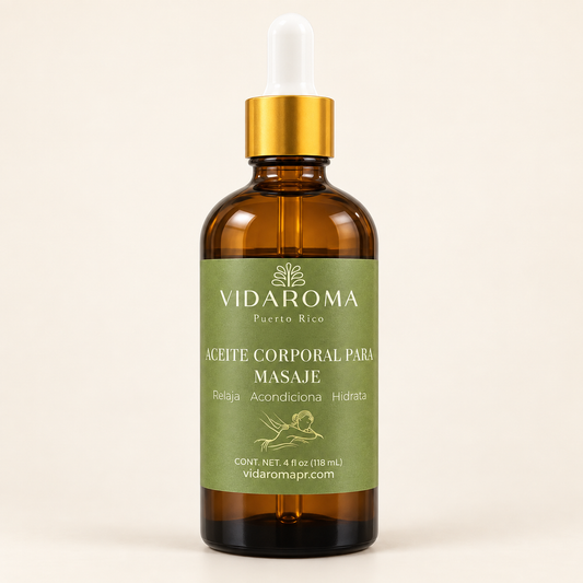Aceite corporal para masaje Vidaroma Puerto Rico