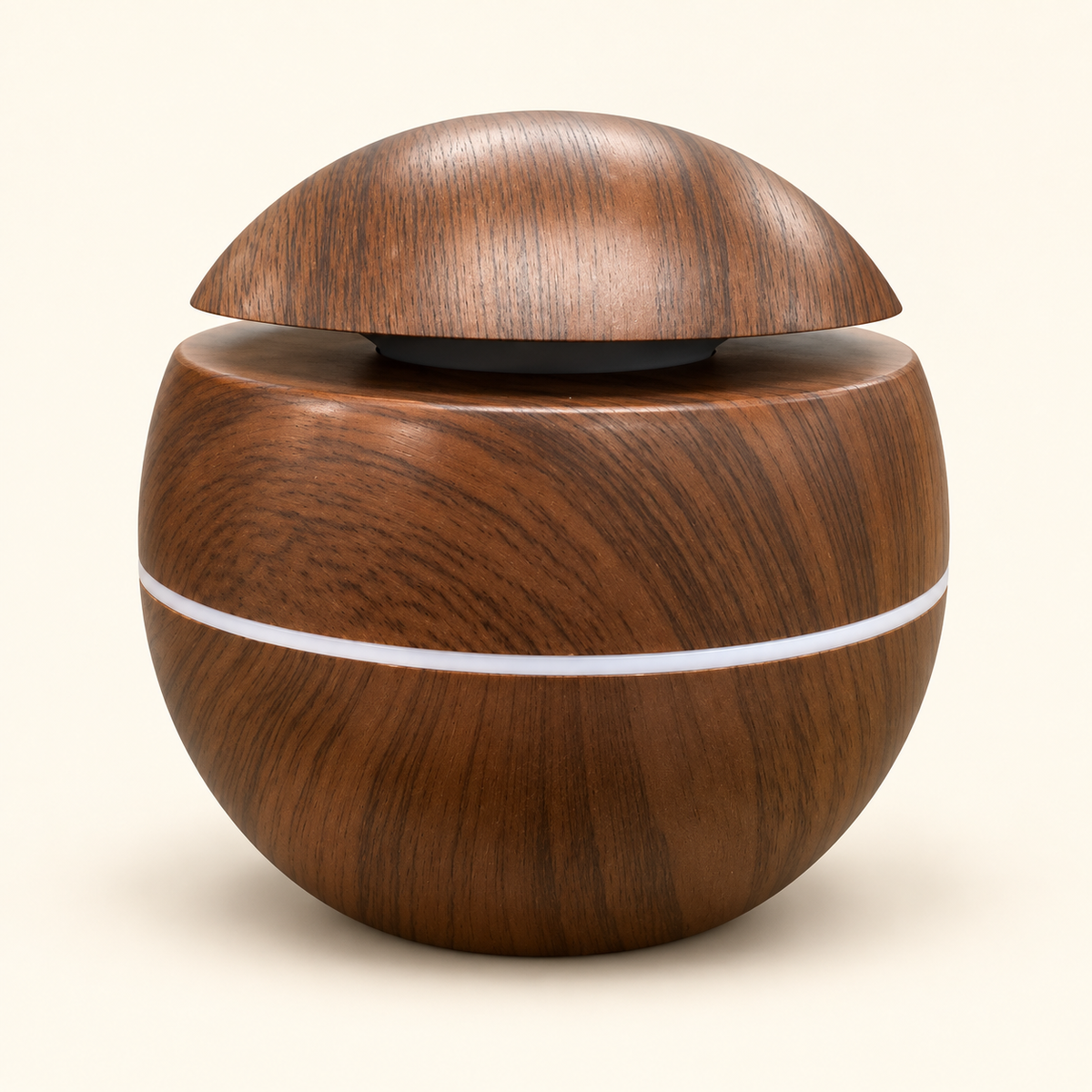 Difusor eléctrico redondo madera oscura Vidaroma